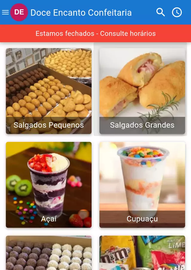 Cardápio digital de confeitaria no Gomanda