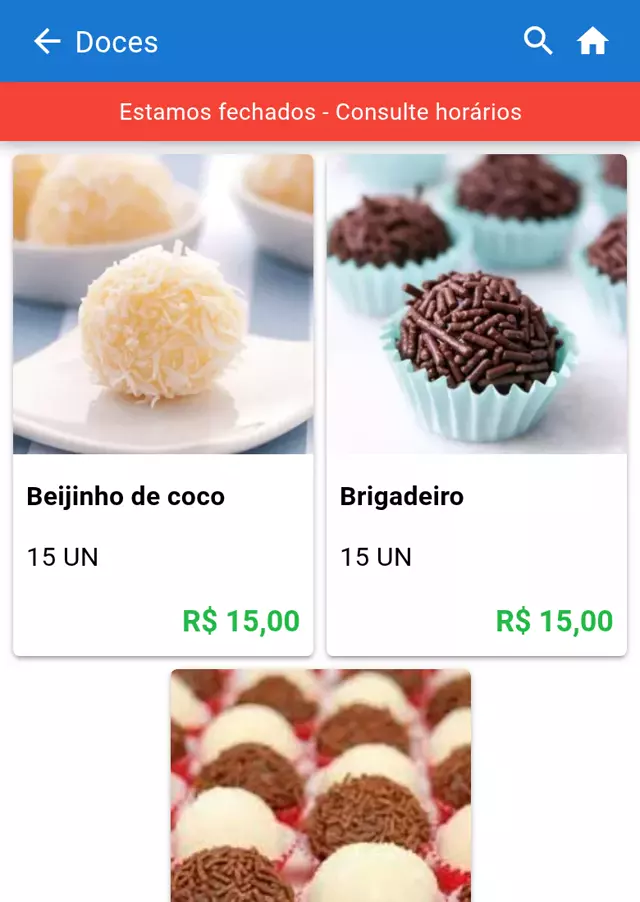 Cardápio digital de confeitaria no Gomanda — produtos com foto e preço (Doce Encanto Confeitaria)