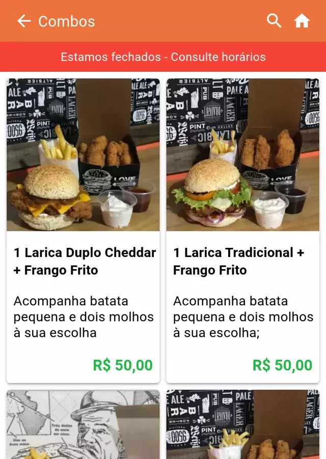 Cardápio digital de delivery em geral no Gomanda — produtos com foto e preço (Sabor de Casa Delivery)
