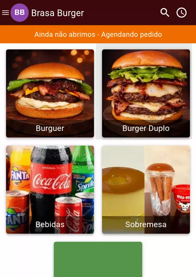 Cardápio digital de hamburgueria no Gomanda