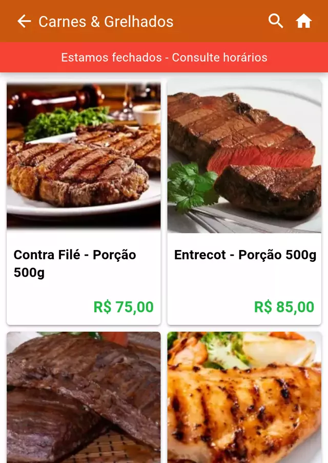 Cardápio digital de restaurante no Gomanda — produtos com foto e preço (Cantina da Praça)