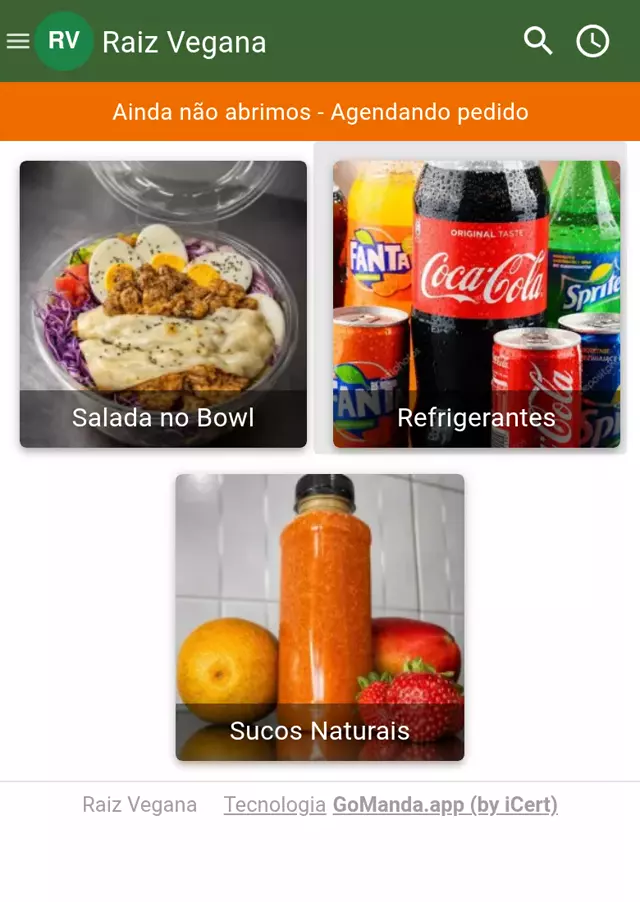 Cardápio digital de restaurante vegano e vegetariano no Gomanda